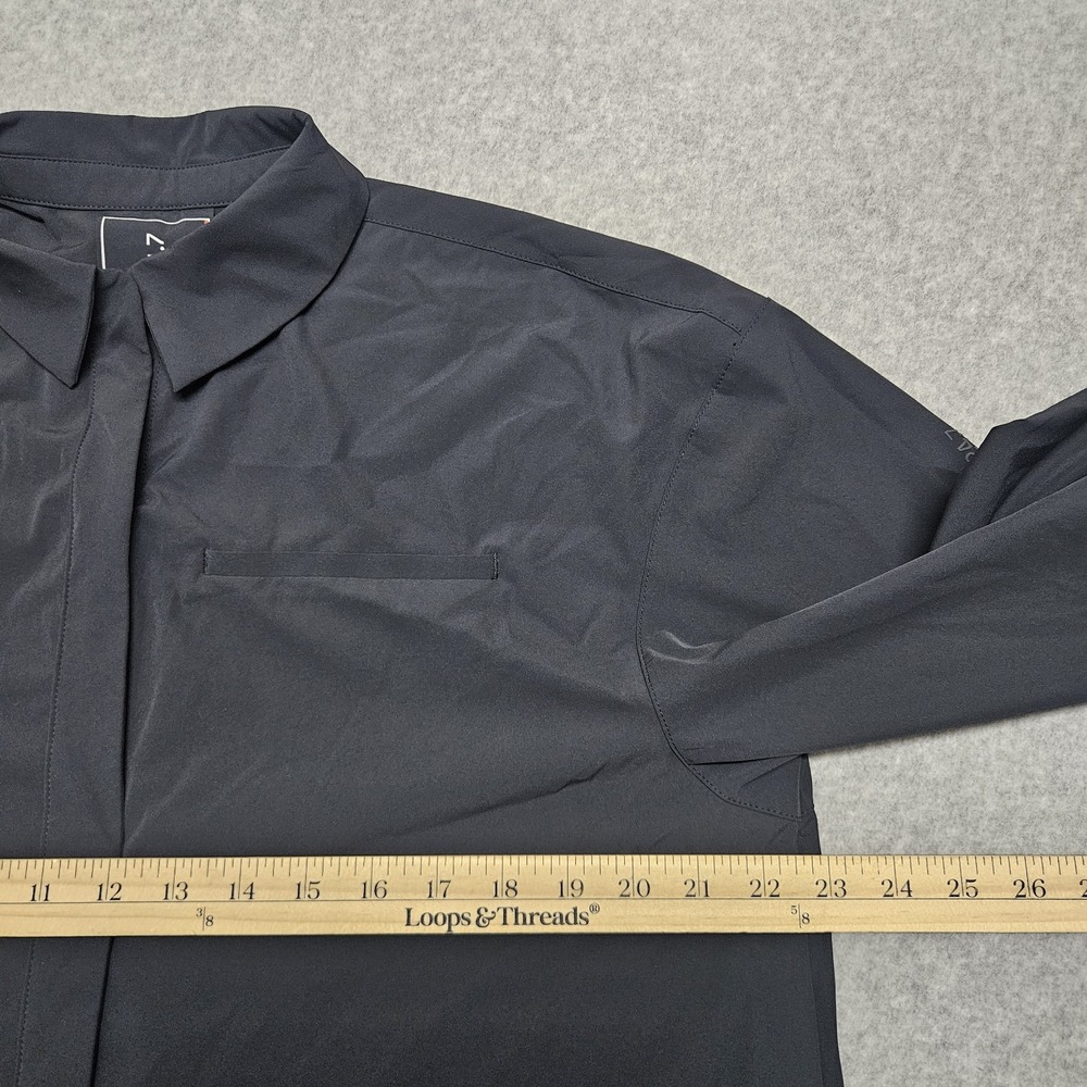 Nike 24.7 PerfectStretch Snap Shirt Women's Small  Dri-FIT Oversized LS Black - Picture 8 of 10